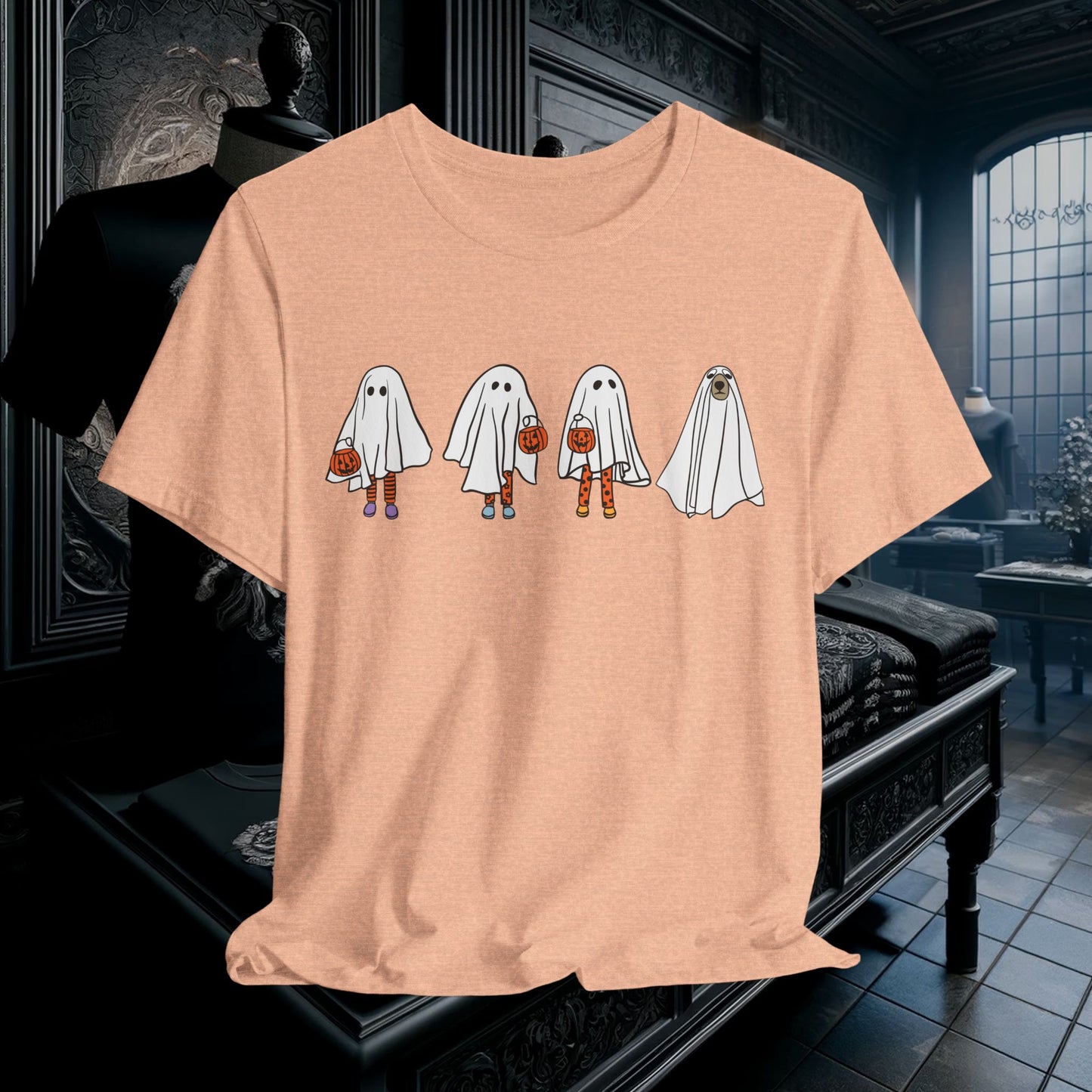 Ghost Friends Halloween T-Shirt - Cute & Fun Trick-or-Treat Ghost Squad | Spooky Season Apparel