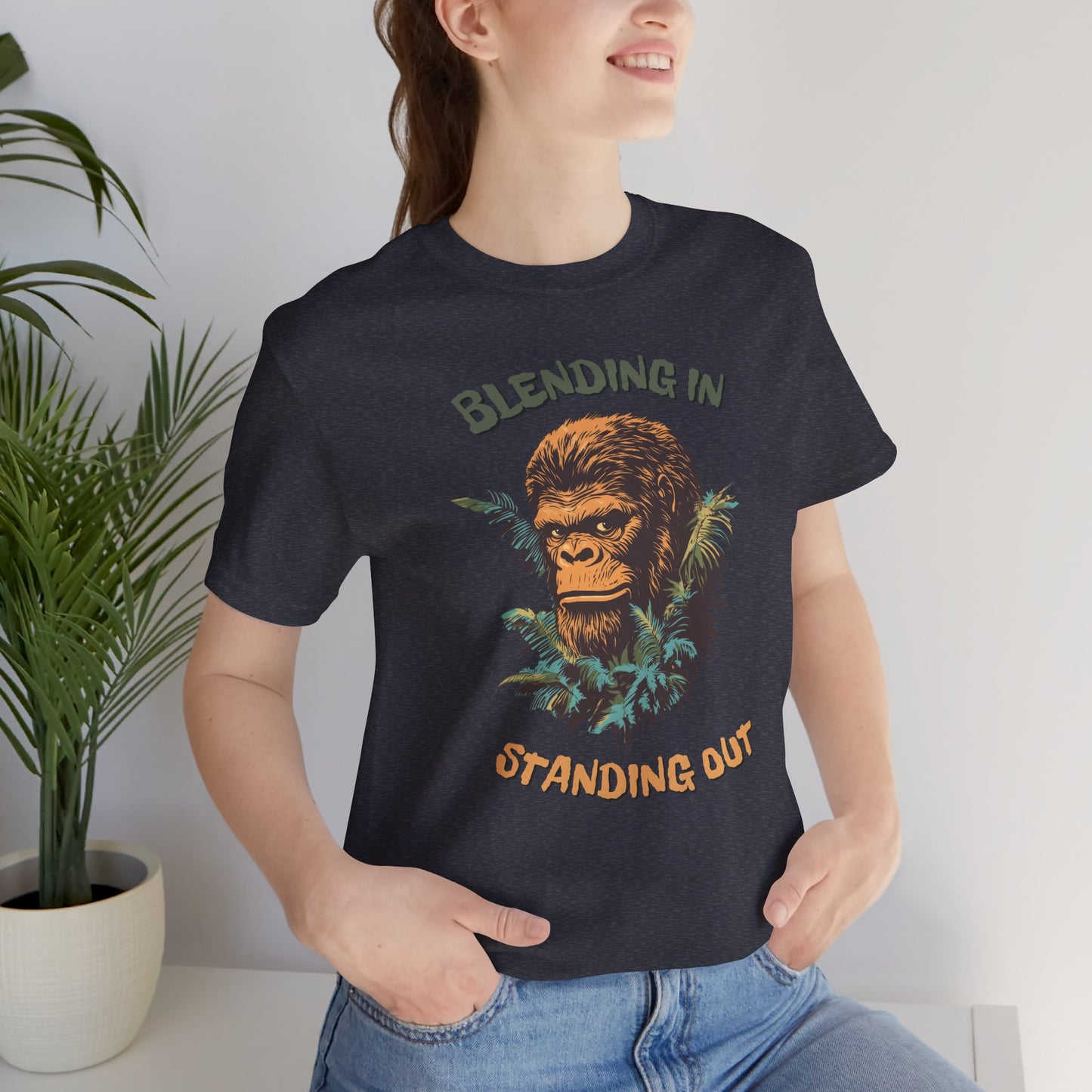 Funny Bigfoot T-Shirt - "Blending In & Standing Out"