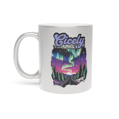 Cicely, Alaska Silver Glitter Coffee Mug - Northern Exposure Inspired | Available in Glitter Gold