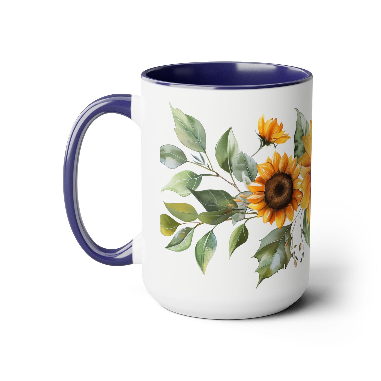 Hand-Painted style Sunflower Mug - Ceramic Coffee Cup with Sunflower Design | Gift for Nature Lovers