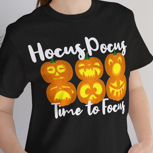 Hocus Pocus Time to Focus T-Shirt - Fun Halloween Teacher Shirt | Classroom & Spooky Season Apparel