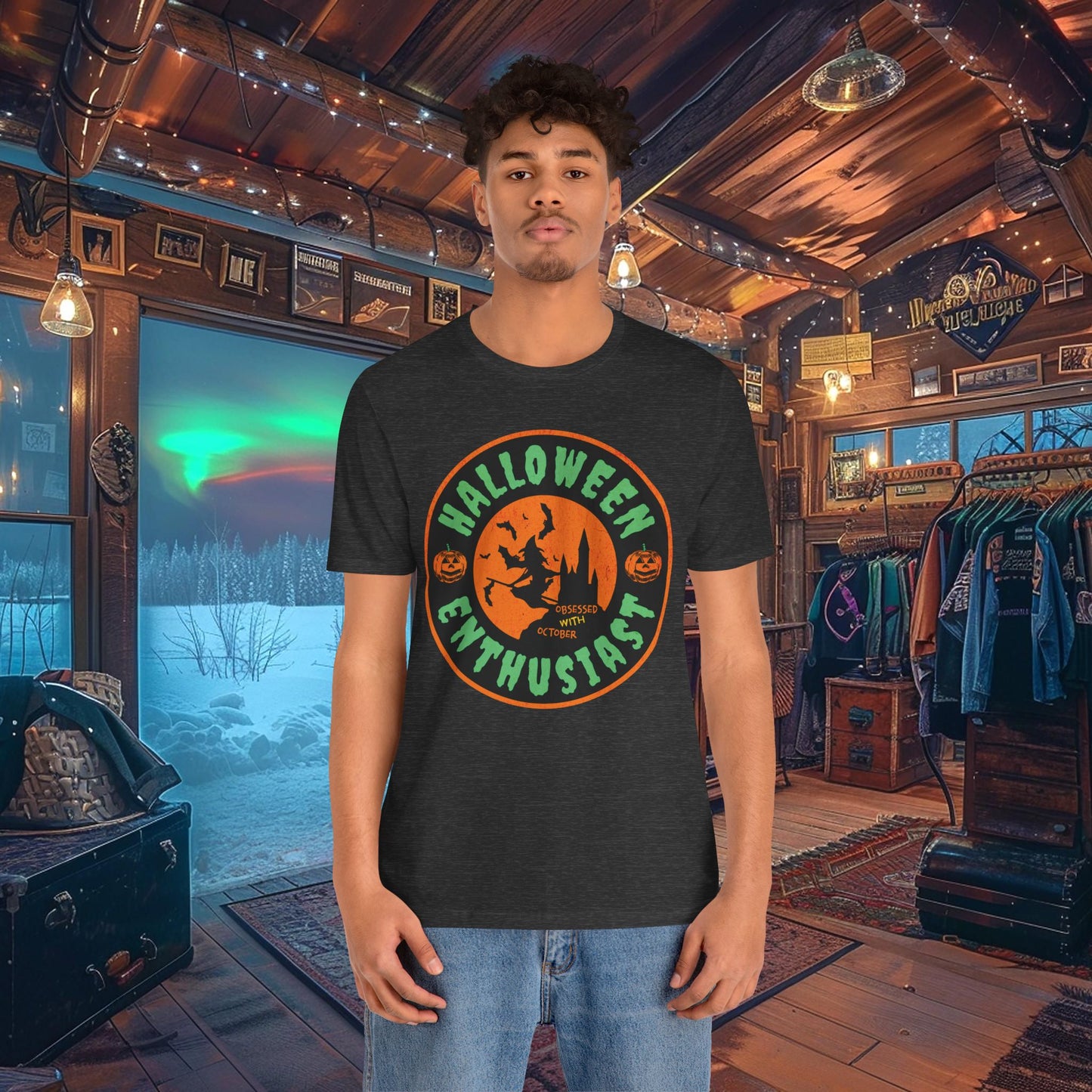 Halloween Enthusiast T-Shirt - Obsessed with October | Spooky Season Lover Apparel