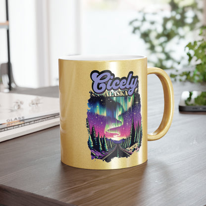 Cicely, Alaska Silver Glitter Coffee Mug - Northern Exposure Inspired | Available in Glitter Gold