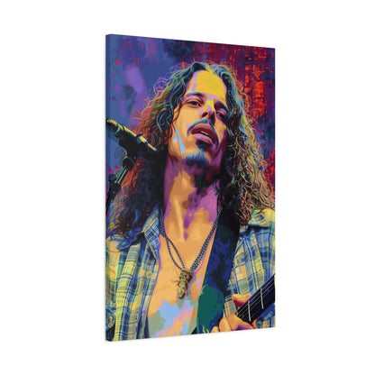 Chris Cornell Pop Art Wall Canvas - Vibrant Rock Icon Artwork for Music Lovers