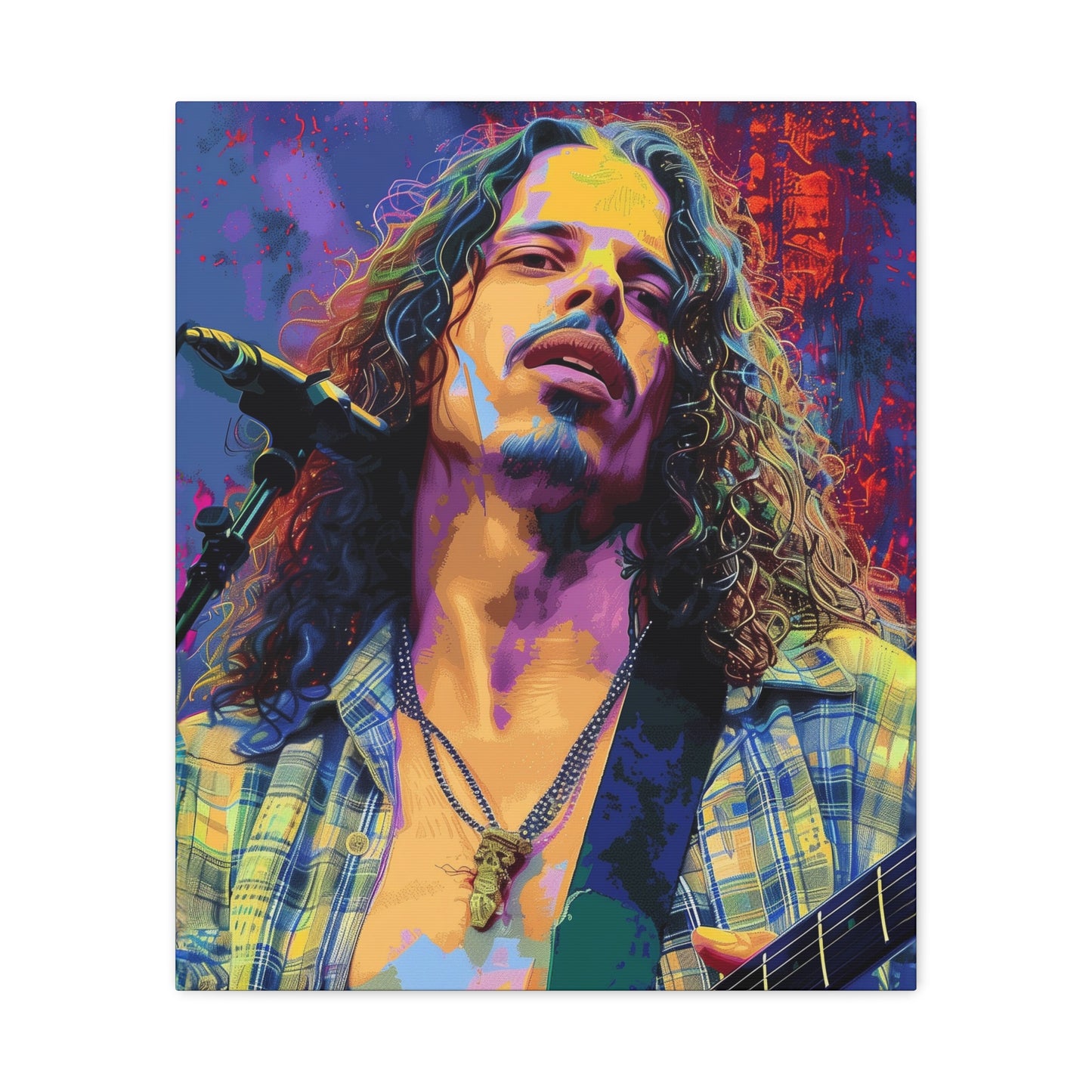 Chris Cornell Pop Art Wall Canvas - Vibrant Rock Icon Artwork for Music Lovers