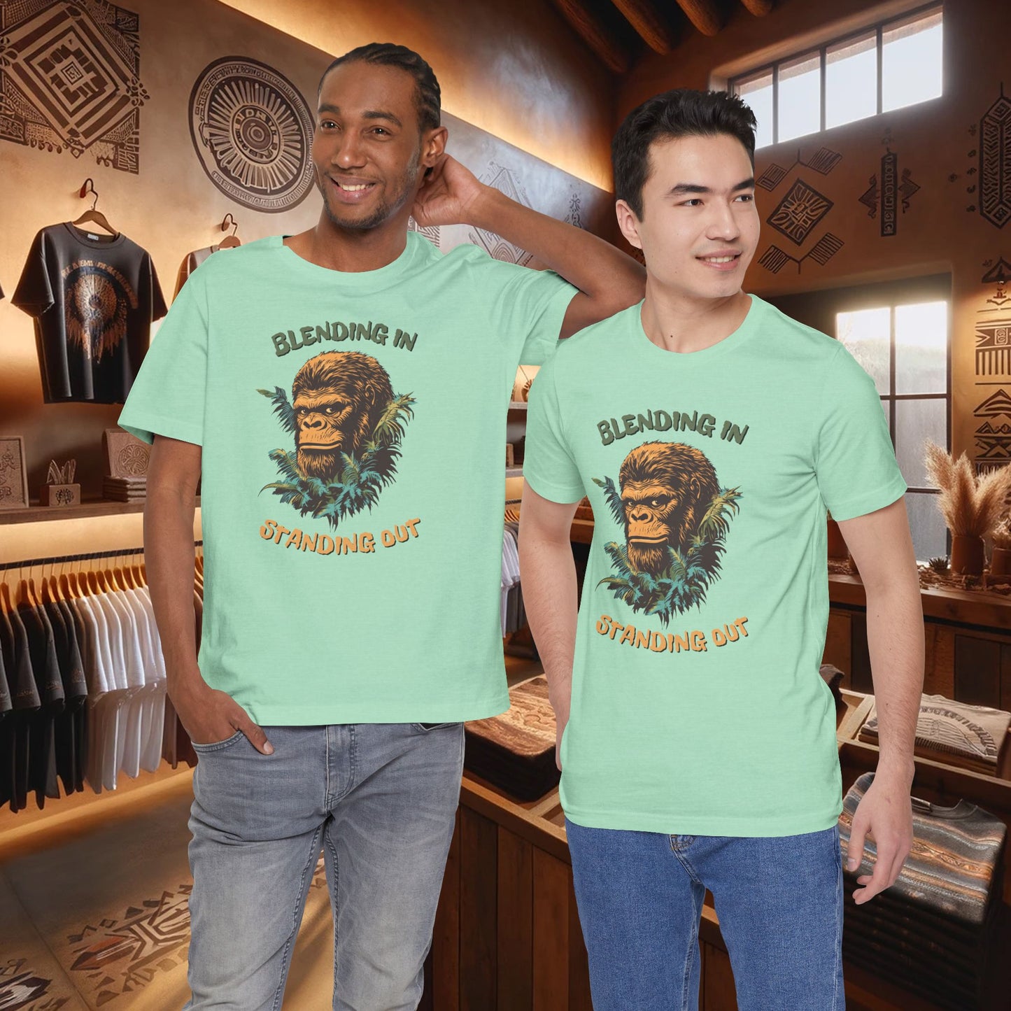 Funny Bigfoot T-Shirt - "Blending In & Standing Out"