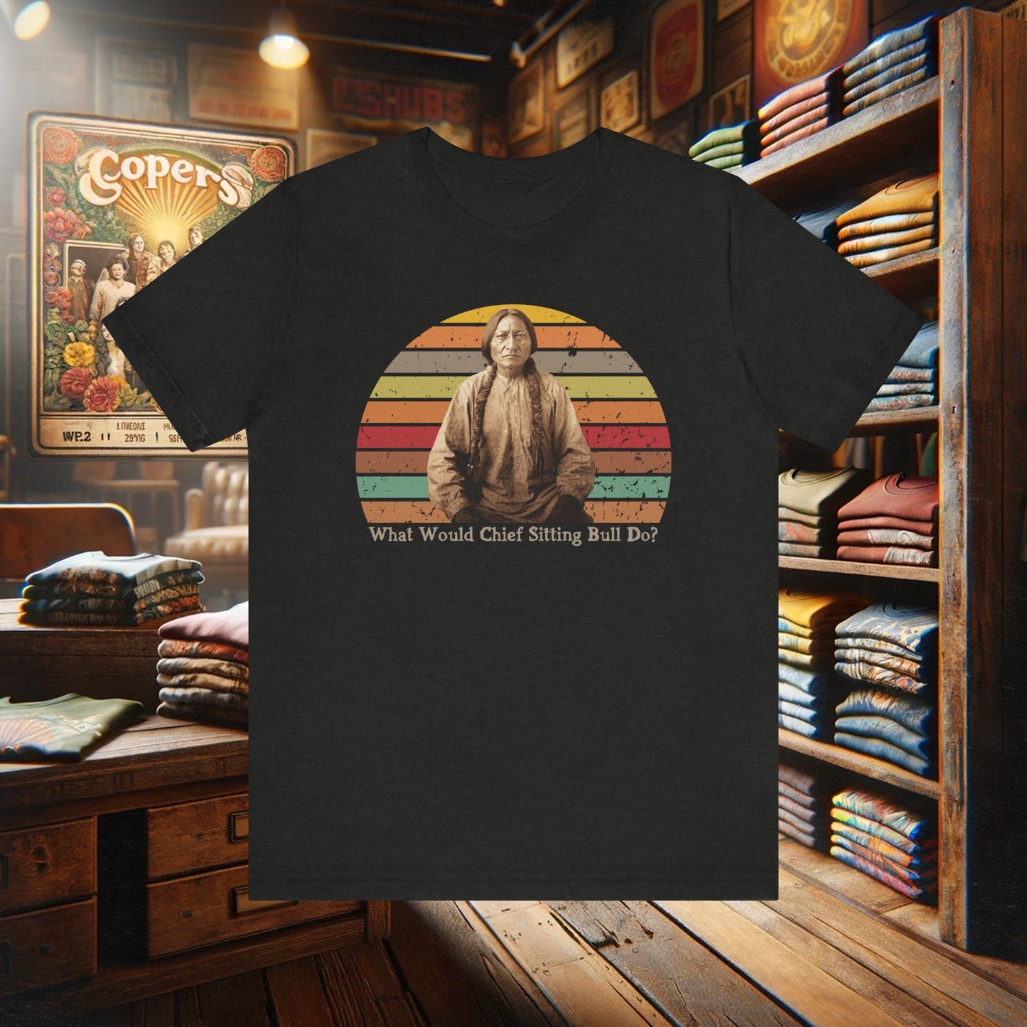 What Would Chief Sitting Bull Do? T-Shirt - Vintage Native American Heritage Design