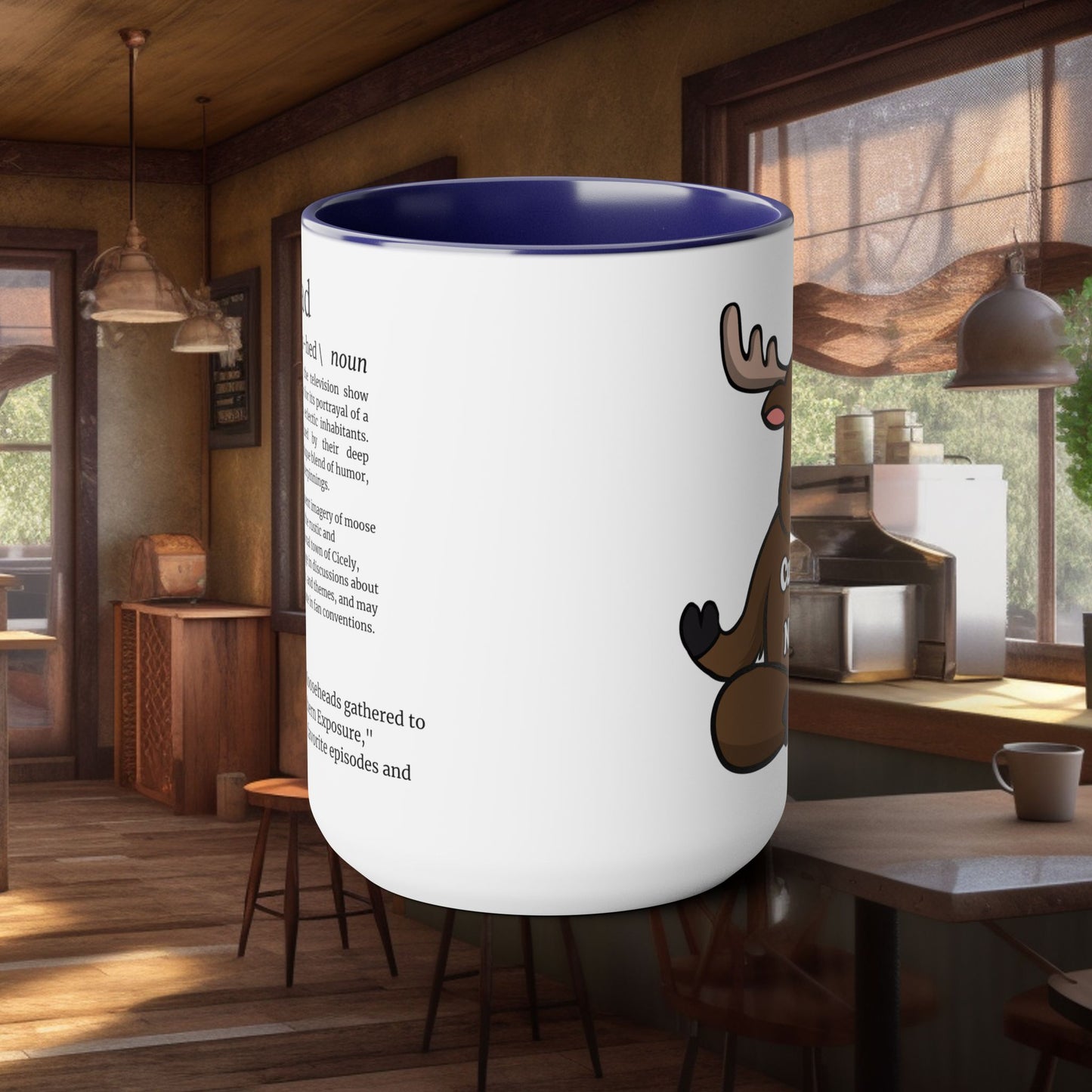 Personalized Moosehead Mug - Northern Exposure Custom Name Coffee Mug - 15oz