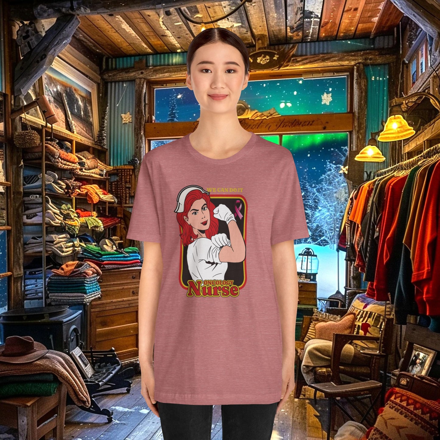Oncology Nurse T-Shirt - "We Can Do It" | Empowering Cancer Care Apparel
