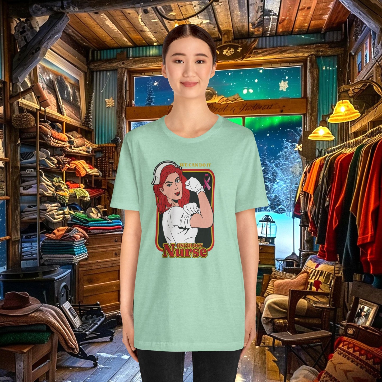 Oncology Nurse T-Shirt - "We Can Do It" | Empowering Cancer Care Apparel
