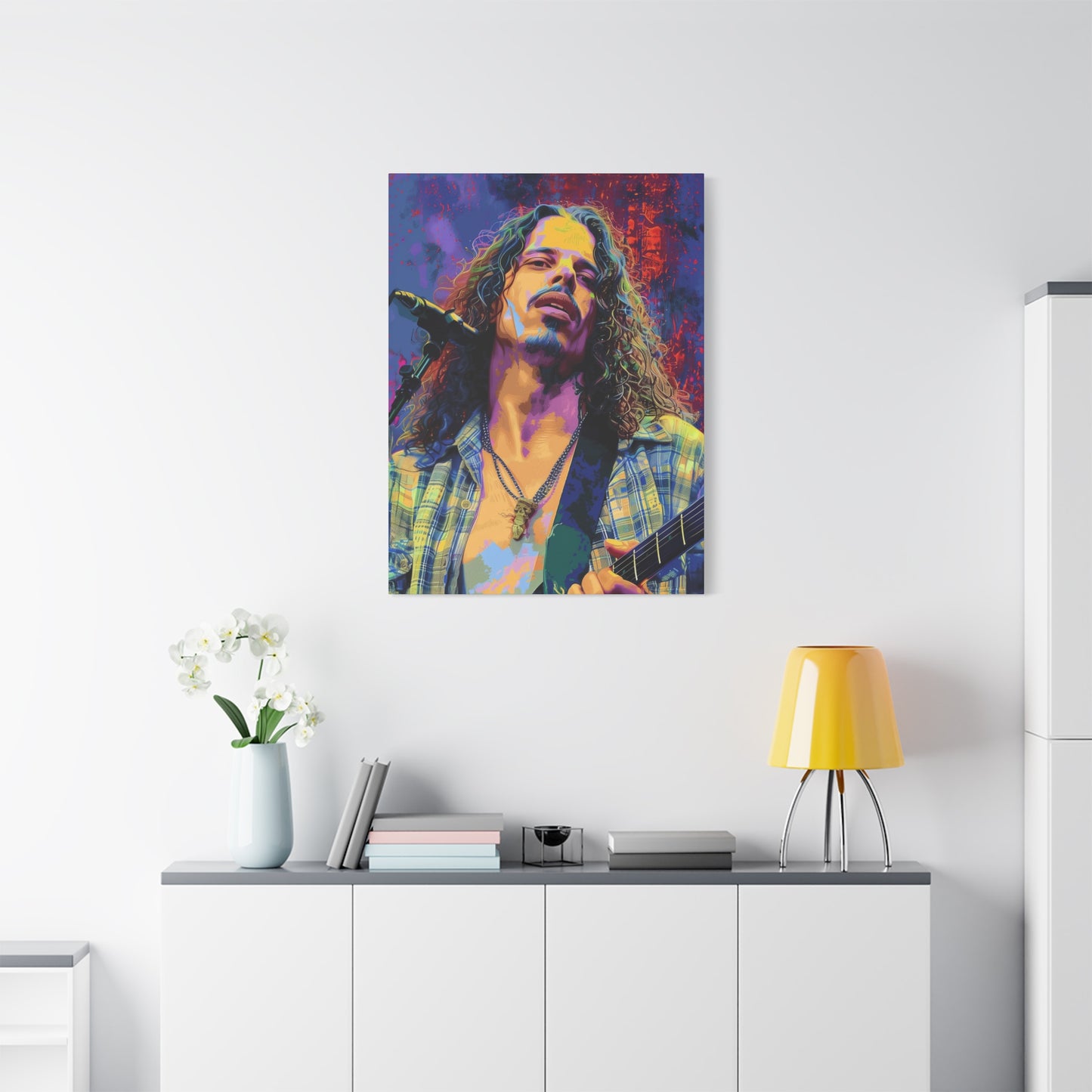 Chris Cornell Pop Art Wall Canvas - Vibrant Rock Icon Artwork for Music Lovers