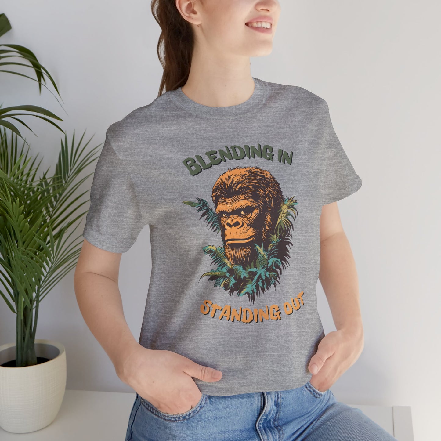 Funny Bigfoot T-Shirt - "Blending In & Standing Out"