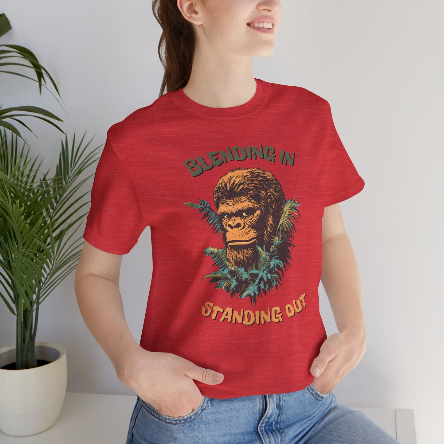 Funny Bigfoot T-Shirt - "Blending In & Standing Out"