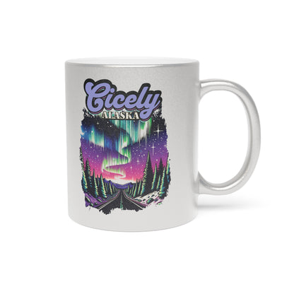 Cicely, Alaska Silver Glitter Coffee Mug - Northern Exposure Inspired | Available in Glitter Gold