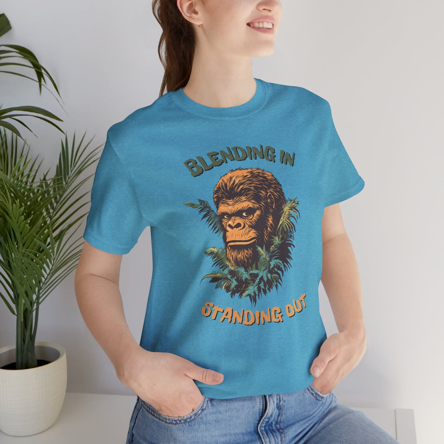 Funny Bigfoot T-Shirt - "Blending In & Standing Out"