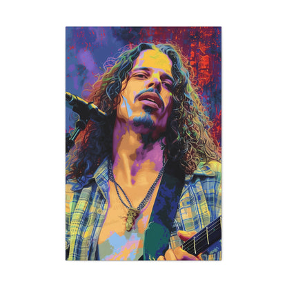 Chris Cornell Pop Art Wall Canvas - Vibrant Rock Icon Artwork for Music Lovers