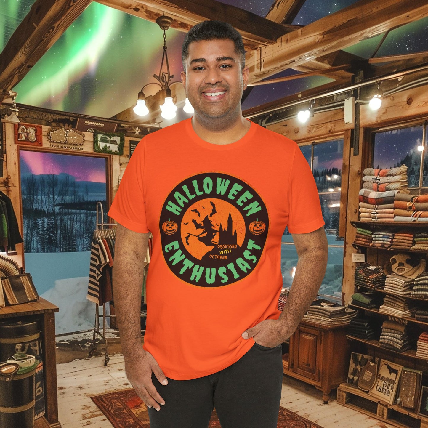 Halloween Enthusiast T-Shirt - Obsessed with October | Spooky Season Lover Apparel