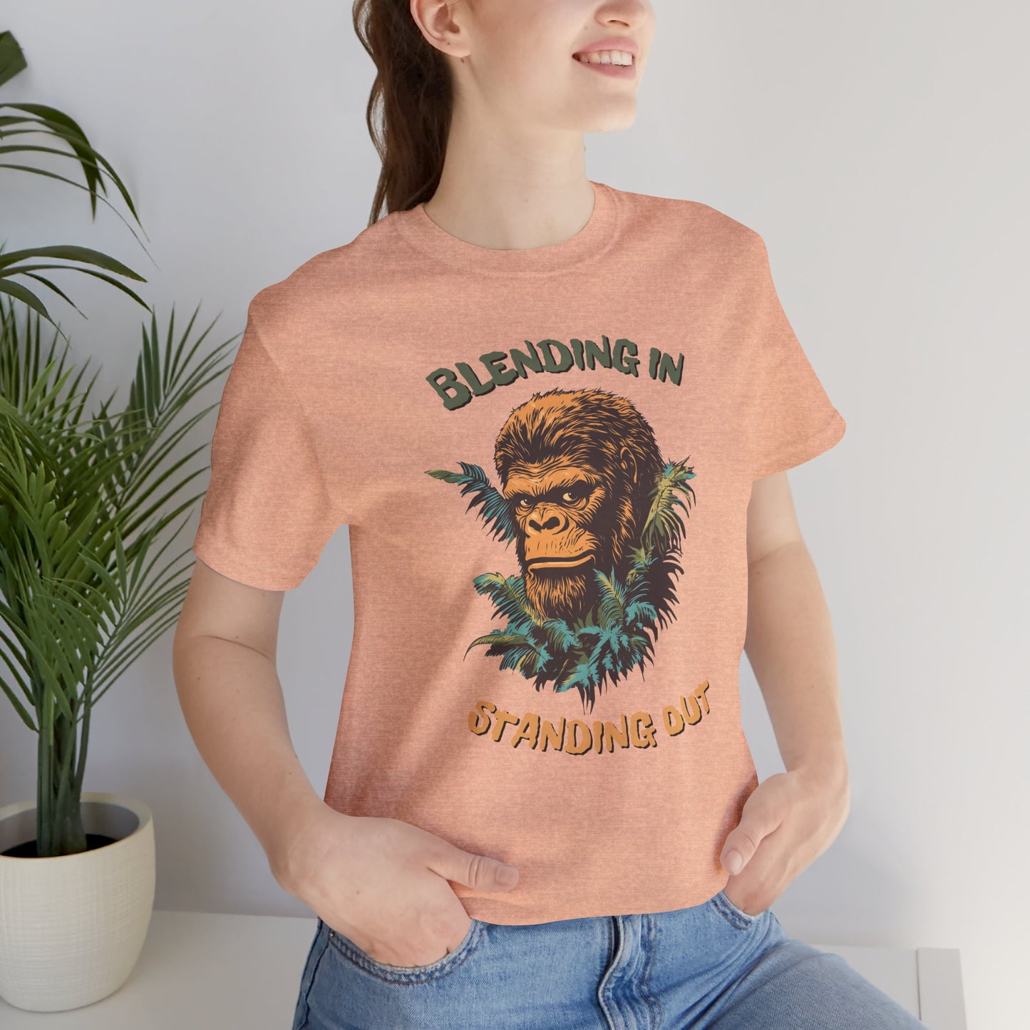 Funny Bigfoot T-Shirt - "Blending In & Standing Out"