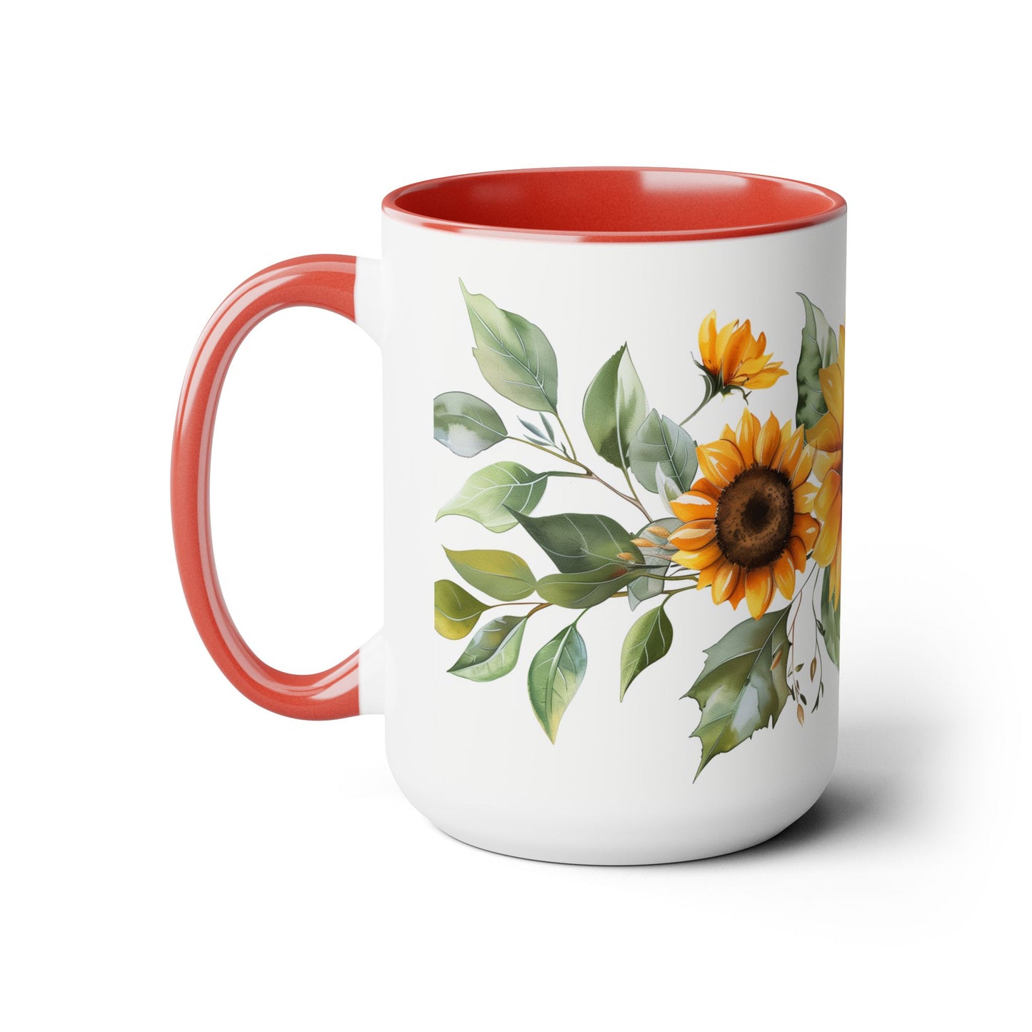 Hand-Painted style Sunflower Mug - Ceramic Coffee Cup with Sunflower Design | Gift for Nature Lovers