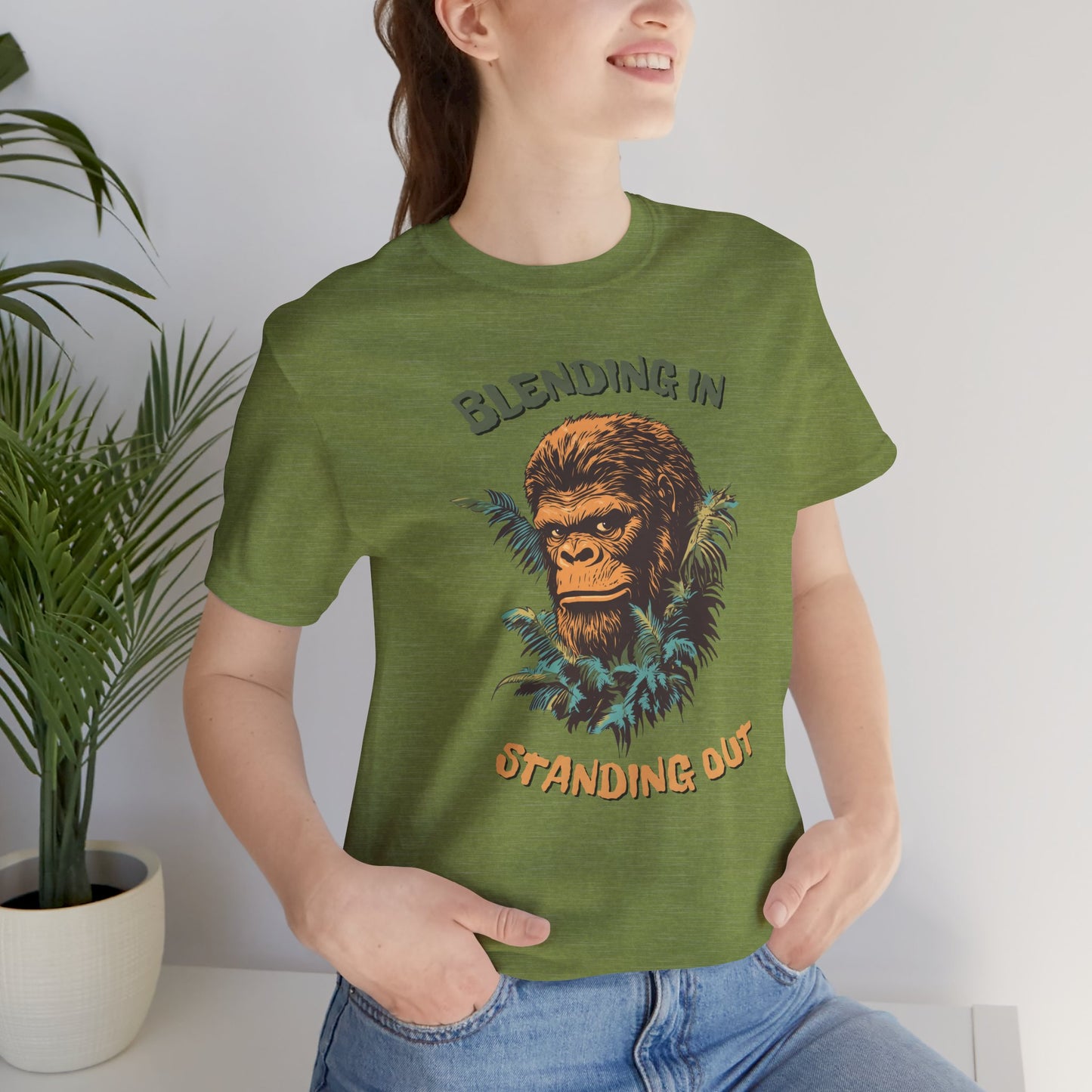 Funny Bigfoot T-Shirt - "Blending In & Standing Out"