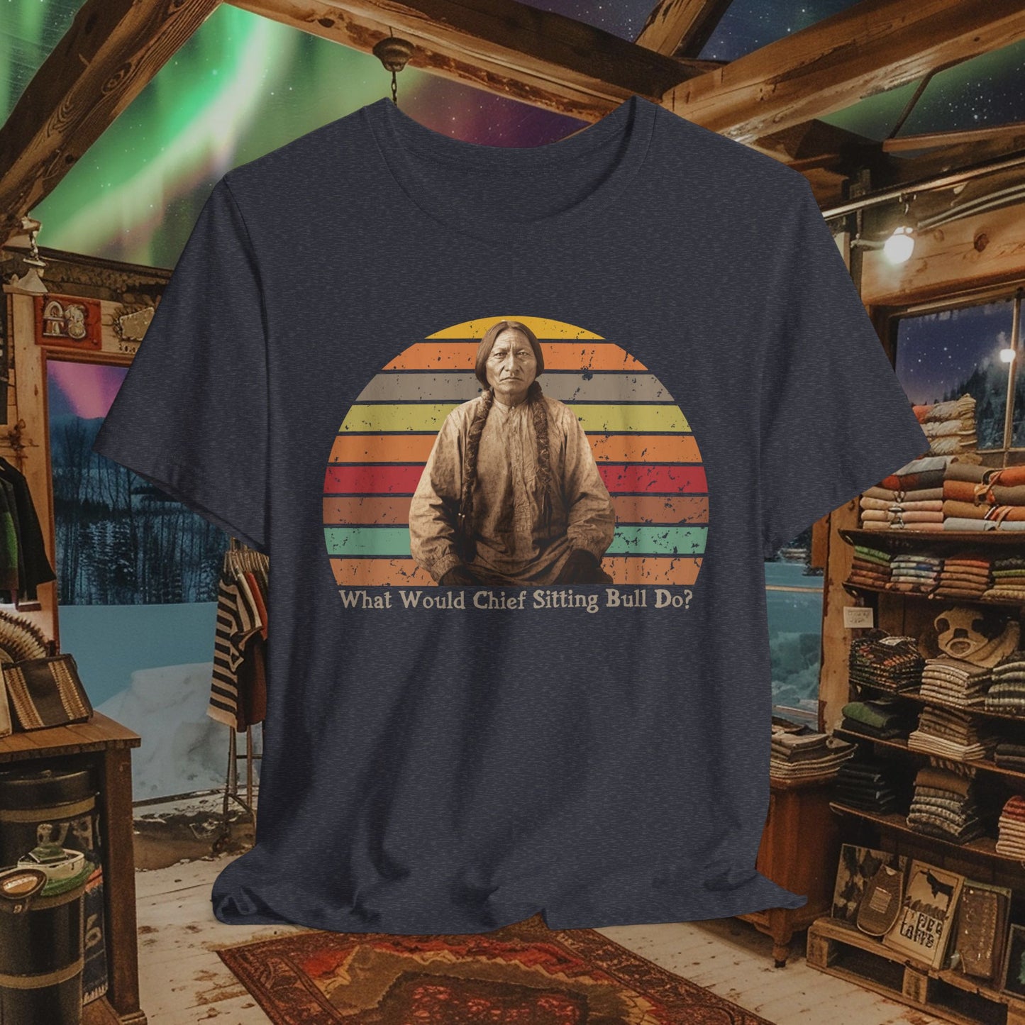 What Would Chief Sitting Bull Do? T-Shirt - Vintage Native American Heritage Design