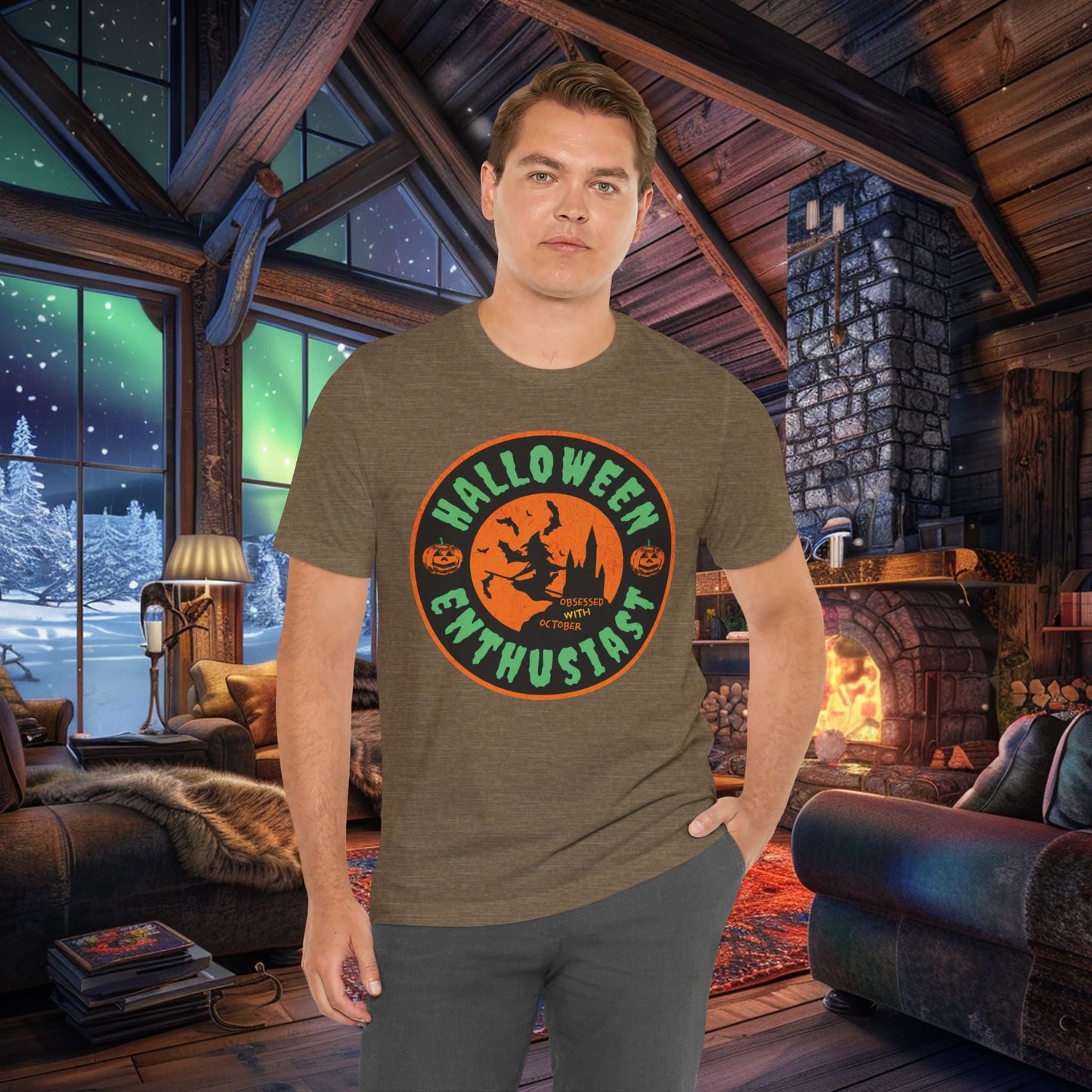 Halloween Enthusiast T-Shirt - Obsessed with October | Spooky Season Lover Apparel