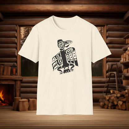 Tlingit Raven T-Shirt - Northern Exposure Inspired Indigenous Design