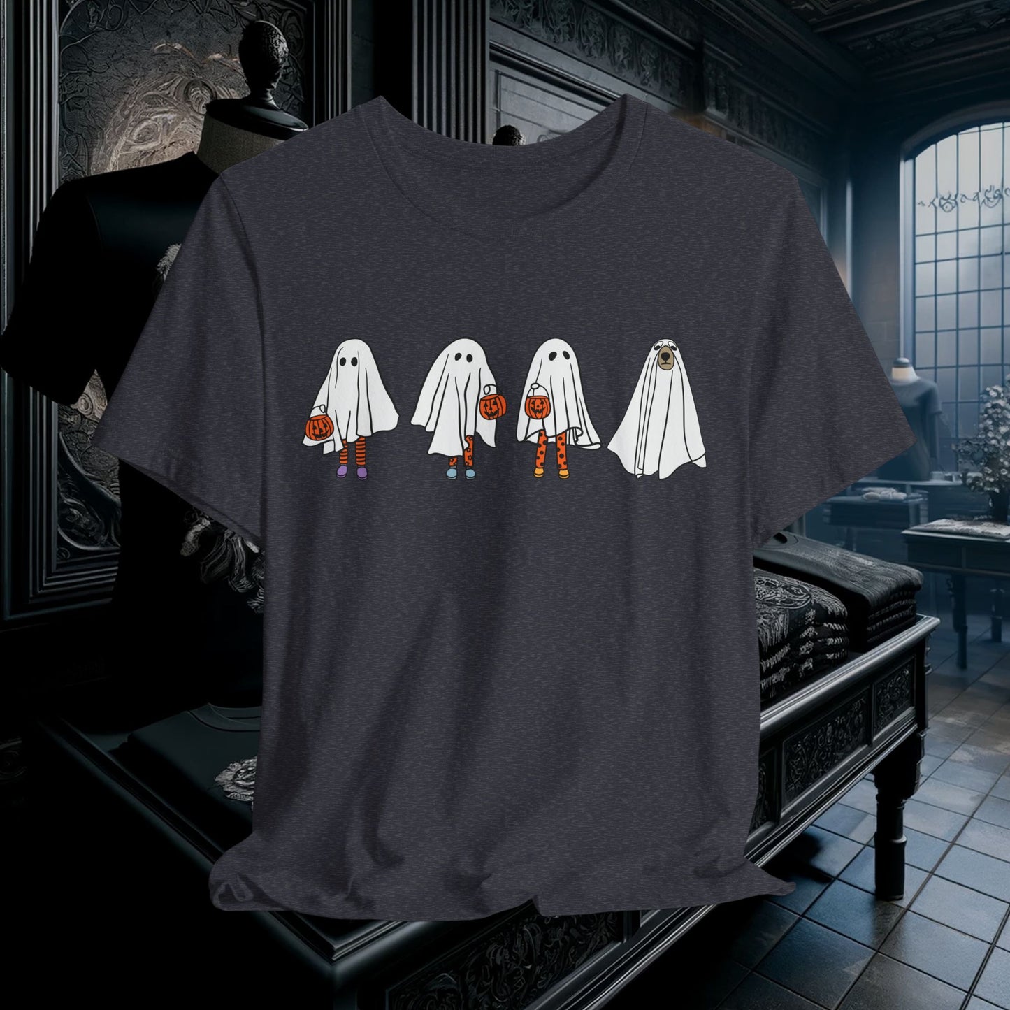 Ghost Friends Halloween T-Shirt - Cute & Fun Trick-or-Treat Ghost Squad | Spooky Season Apparel