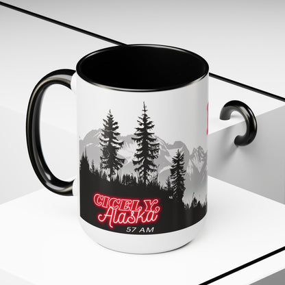 KBHR Noir Coffee Mug - Northern Exposure Cicely, Alaska 57 AM Design