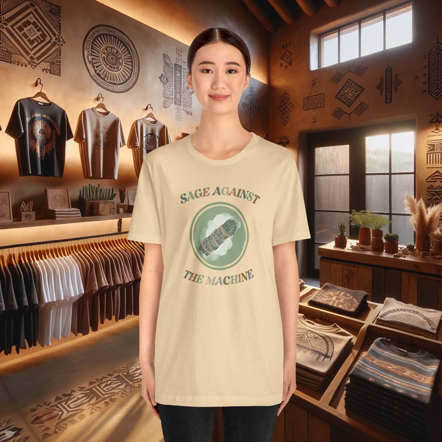 Sage Against The Machine T-Shirt - Native American Smudging Ritual & Spiritual Cleansing