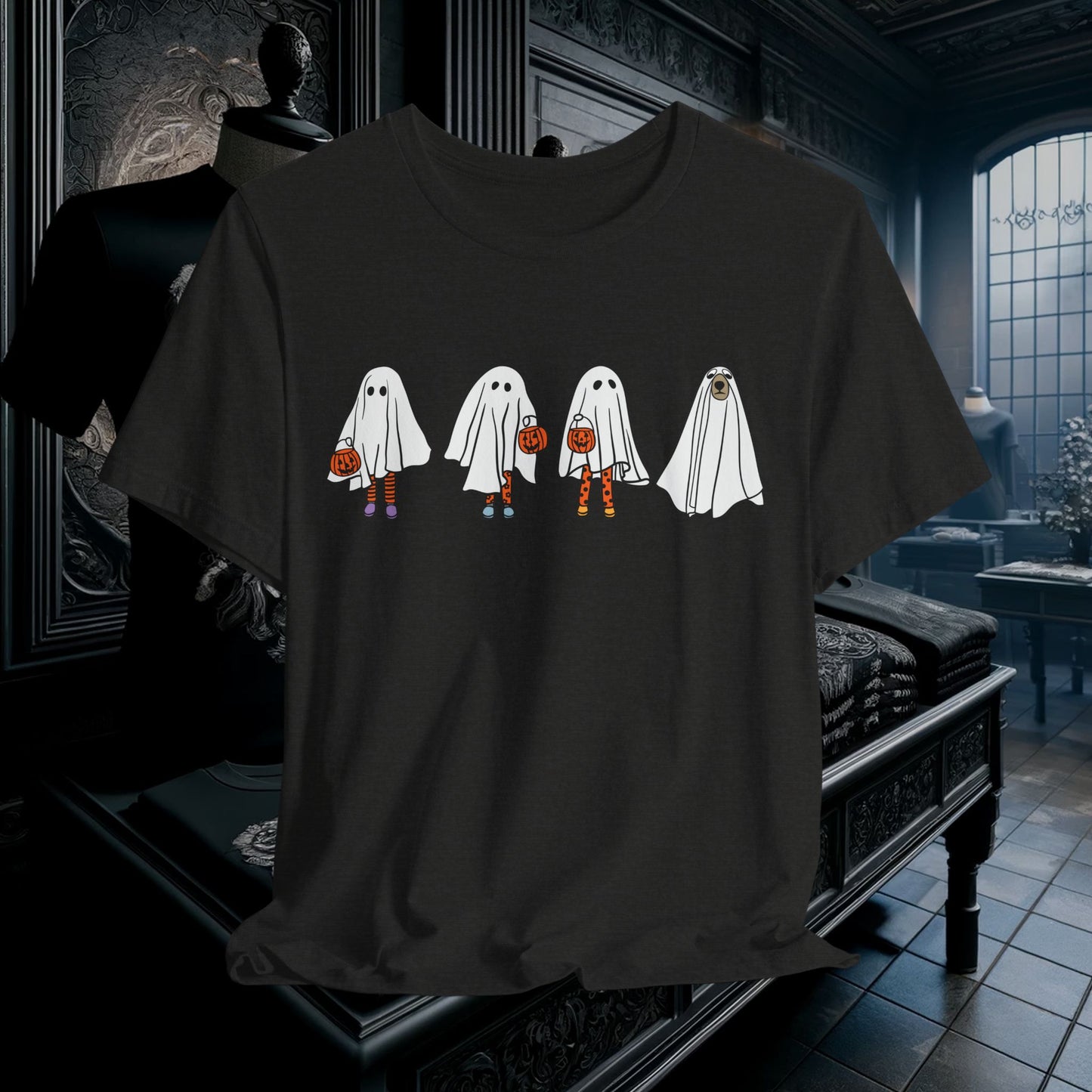 Ghost Friends Halloween T-Shirt - Cute & Fun Trick-or-Treat Ghost Squad | Spooky Season Apparel