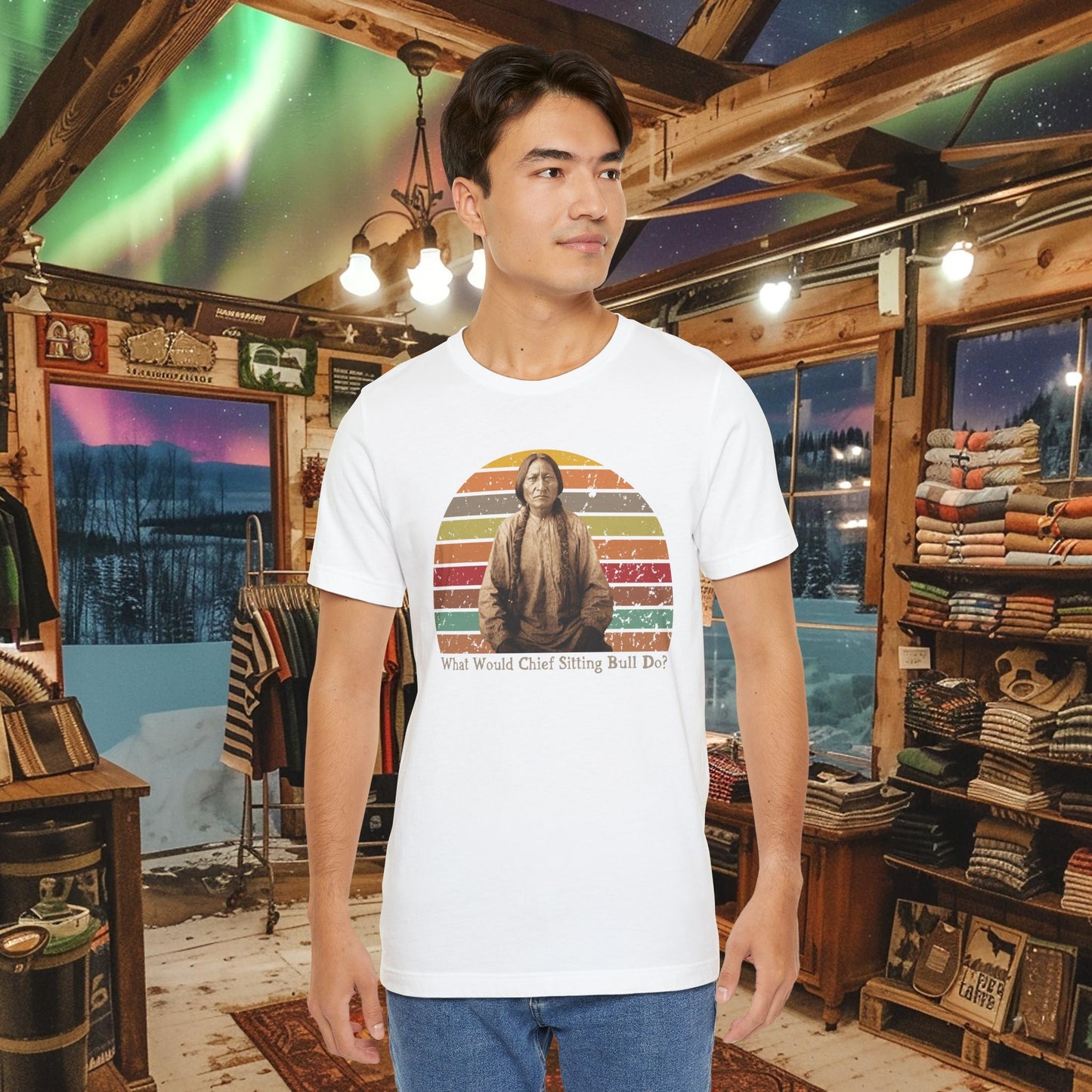 What Would Chief Sitting Bull Do? T-Shirt - Vintage Native American Heritage Design