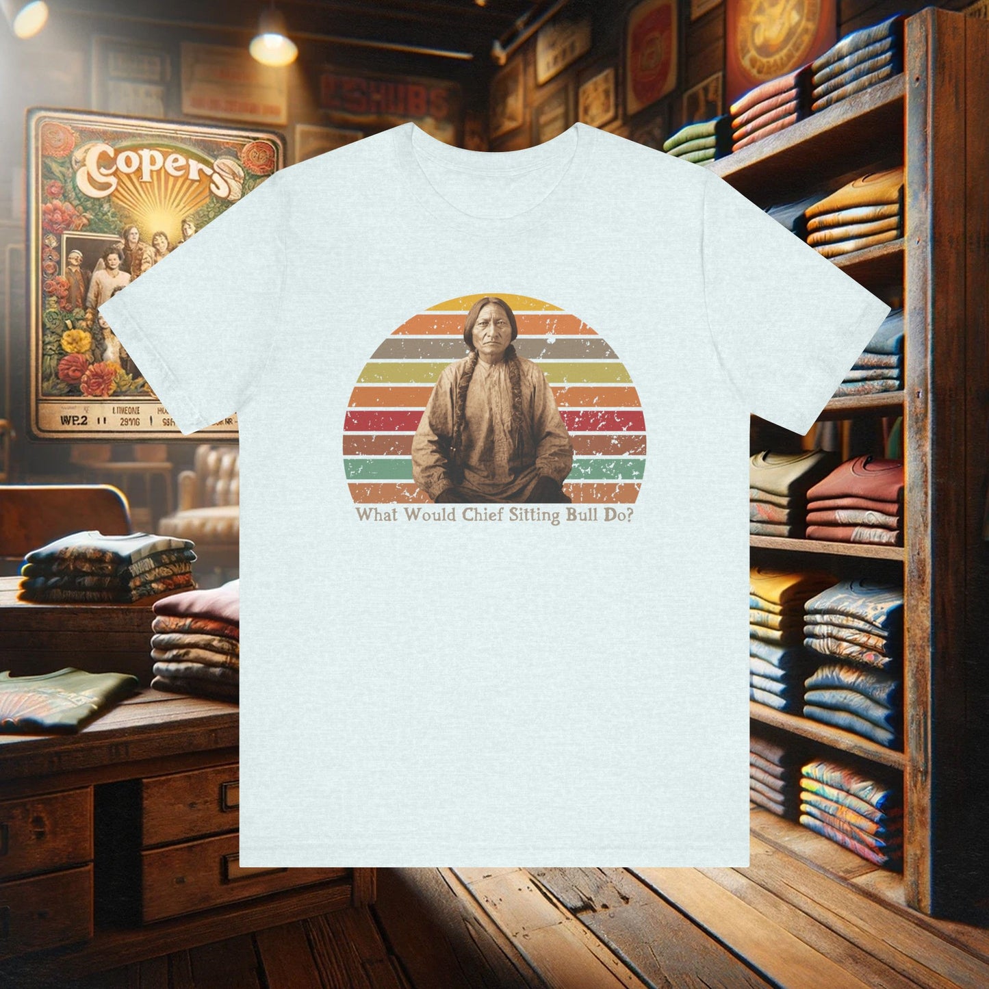 What Would Chief Sitting Bull Do? T-Shirt - Vintage Native American Heritage Design