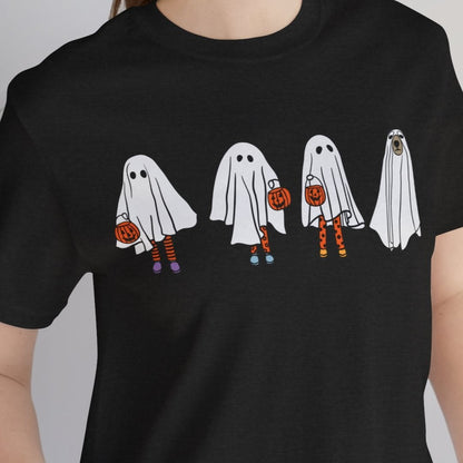 Ghost Friends Halloween T-Shirt - Cute & Fun Trick-or-Treat Ghost Squad | Spooky Season Apparel