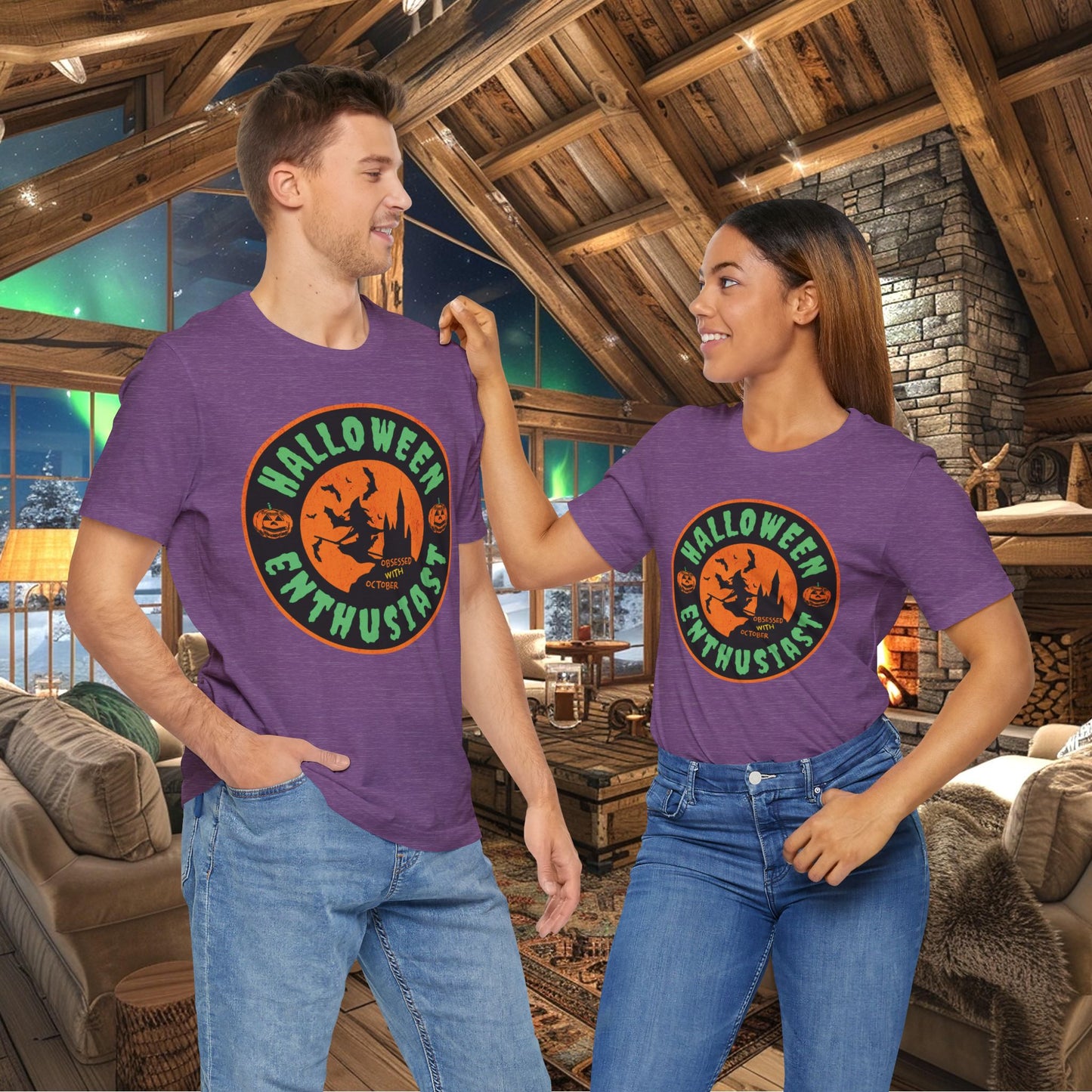 Halloween Enthusiast T-Shirt - Obsessed with October | Spooky Season Lover Apparel