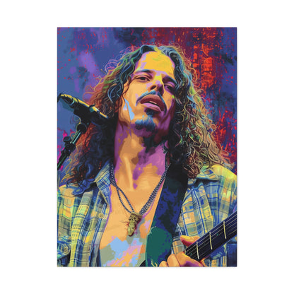 Chris Cornell Pop Art Wall Canvas - Vibrant Rock Icon Artwork for Music Lovers