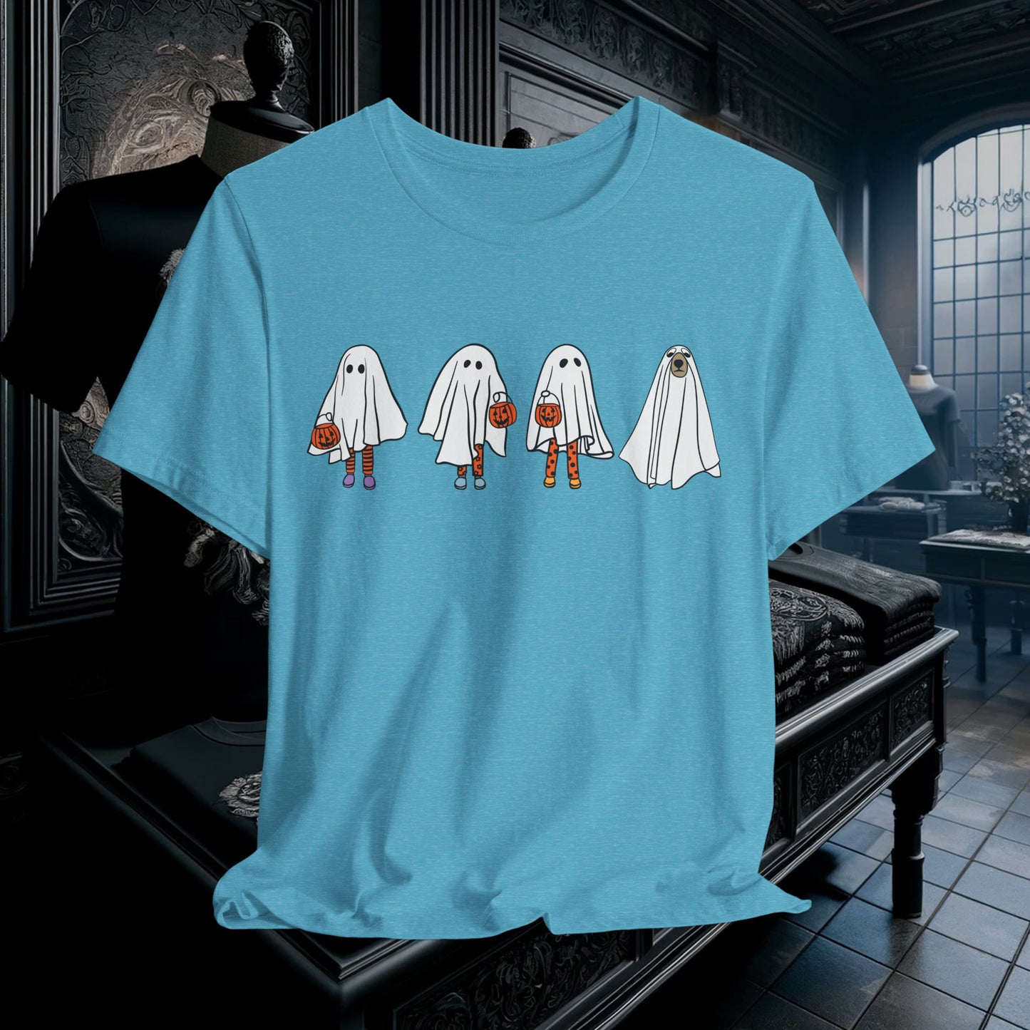 Ghost Friends Halloween T-Shirt - Cute & Fun Trick-or-Treat Ghost Squad | Spooky Season Apparel