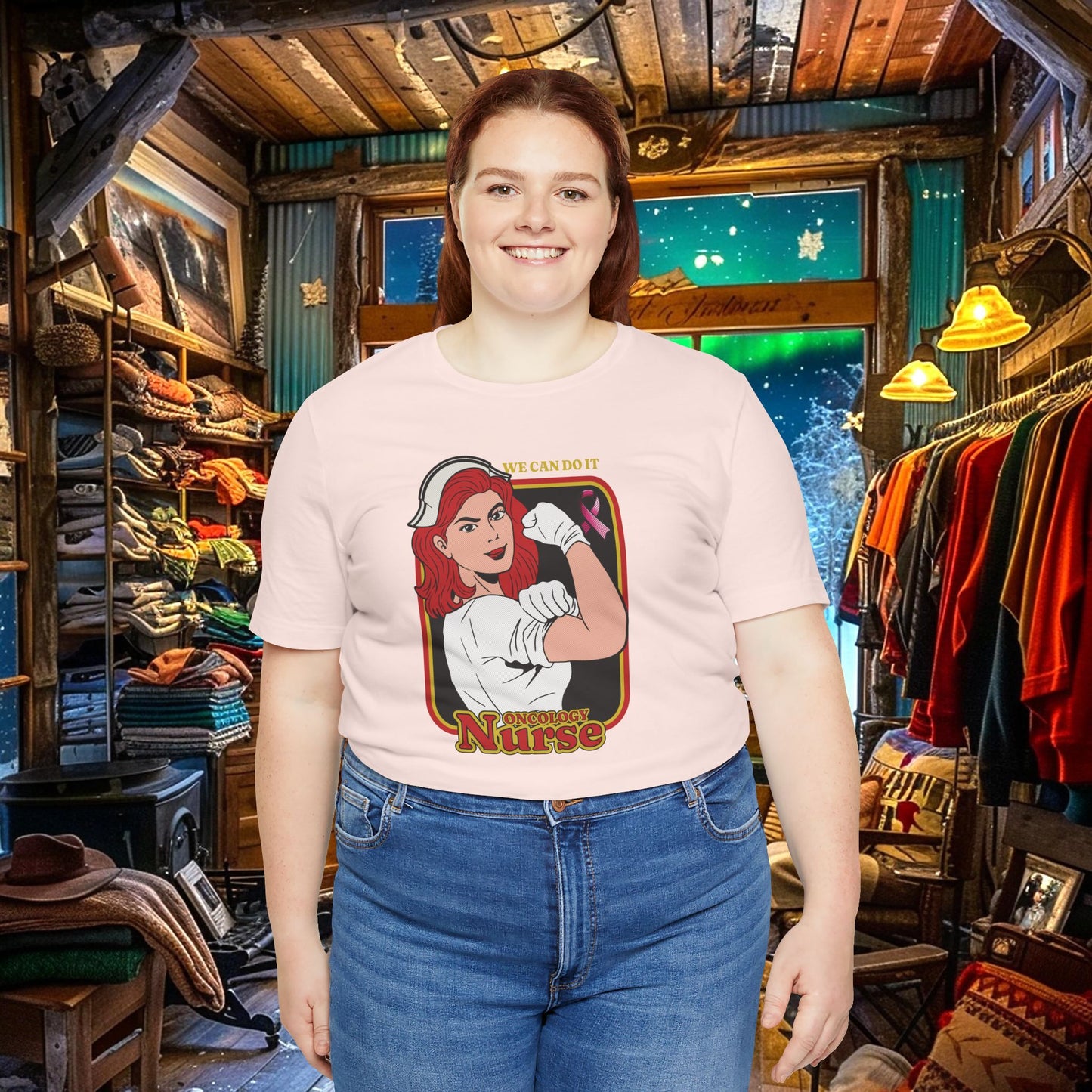 Oncology Nurse T-Shirt - "We Can Do It" | Empowering Cancer Care Apparel