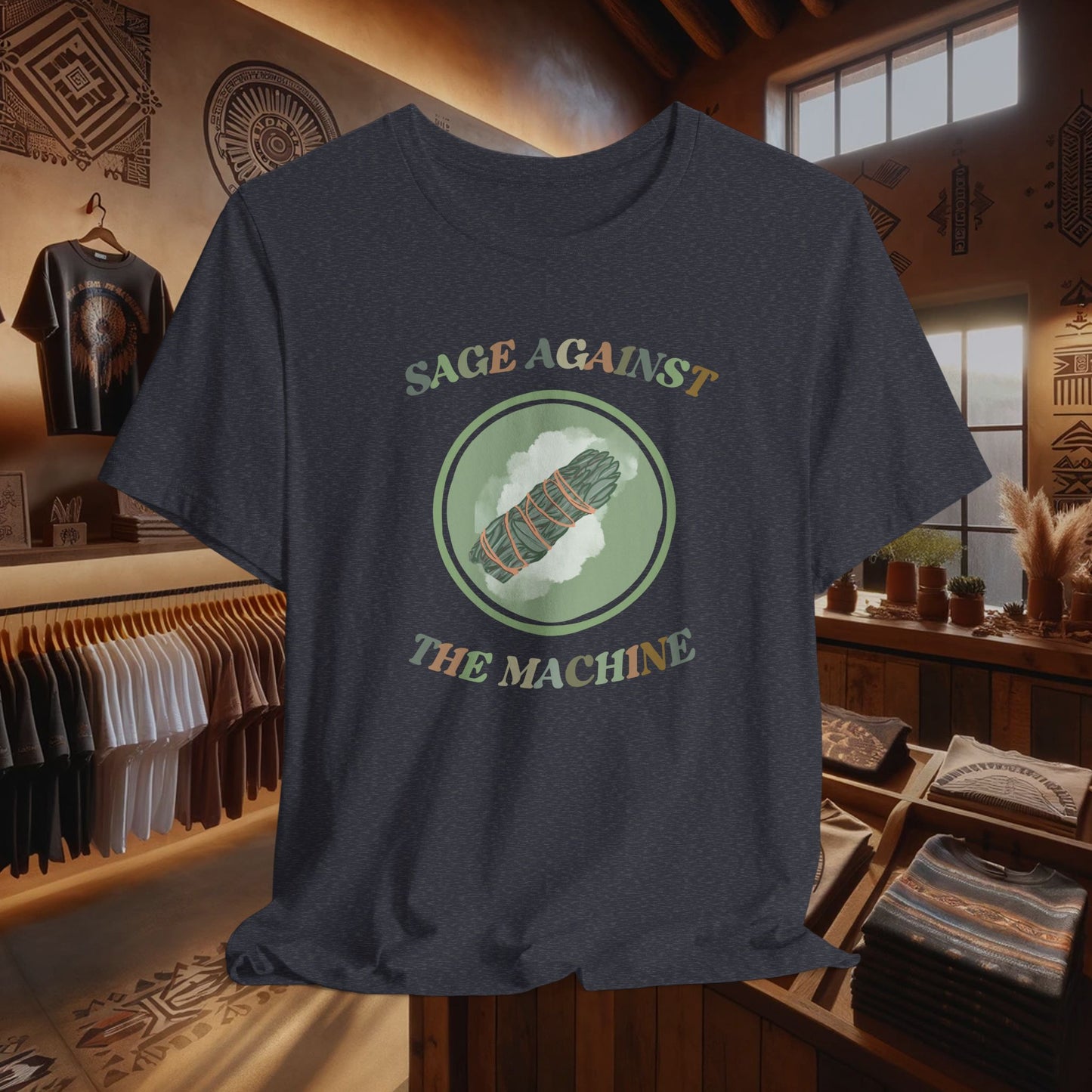 Sage Against The Machine T-Shirt - Native American Smudging Ritual & Spiritual Cleansing