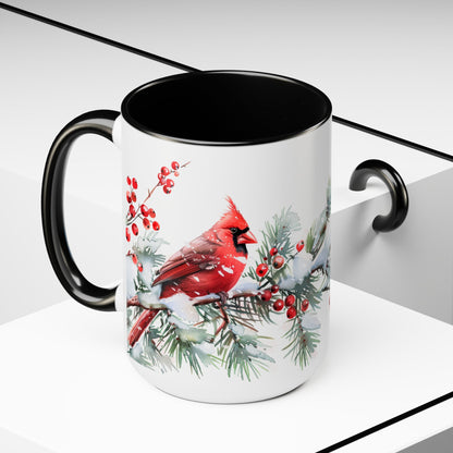 Red Cardinal Coffee Mug – 15oz Ceramic Mug, Inspirational