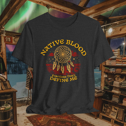 Native Blood T-Shirt - "Fractions Don’t Define Me" | Empowering Indigenous Identity