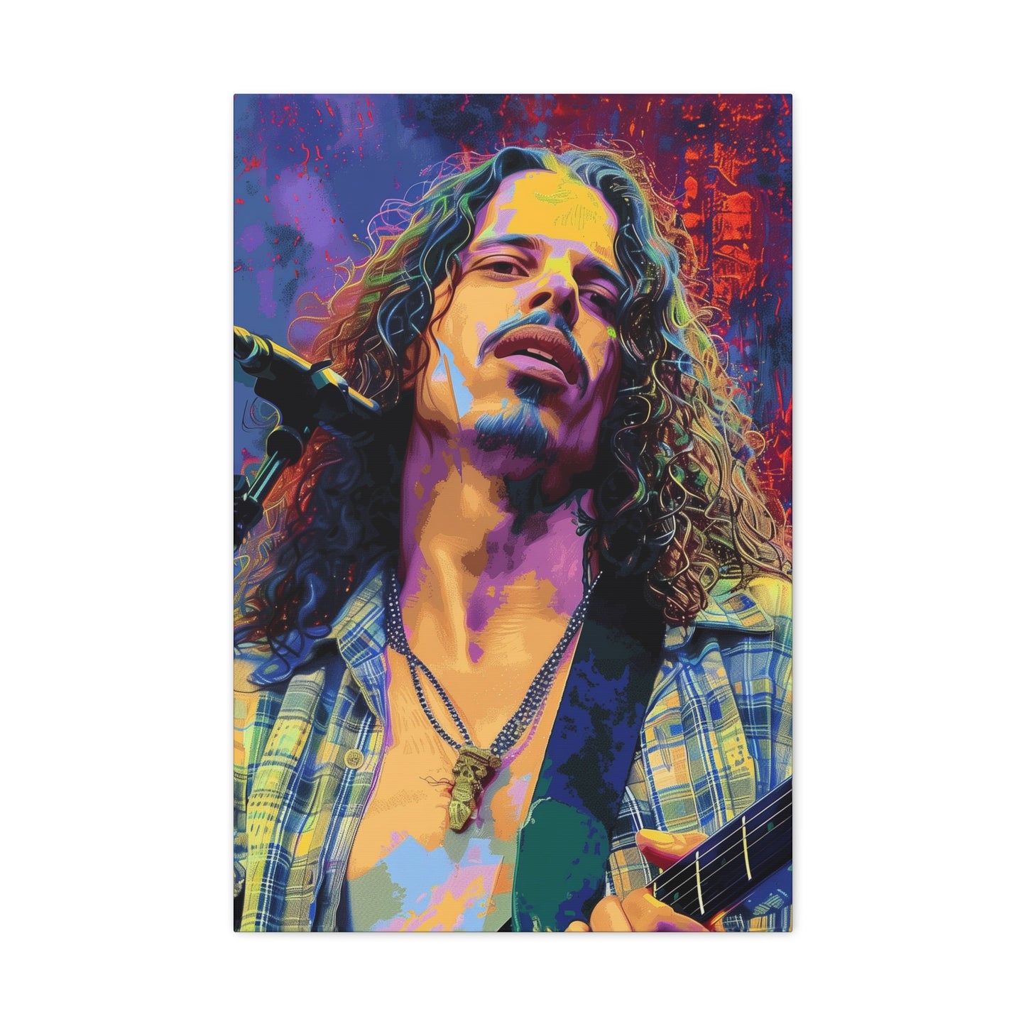 Chris Cornell Pop Art Wall Canvas - Vibrant Rock Icon Artwork for Music Lovers