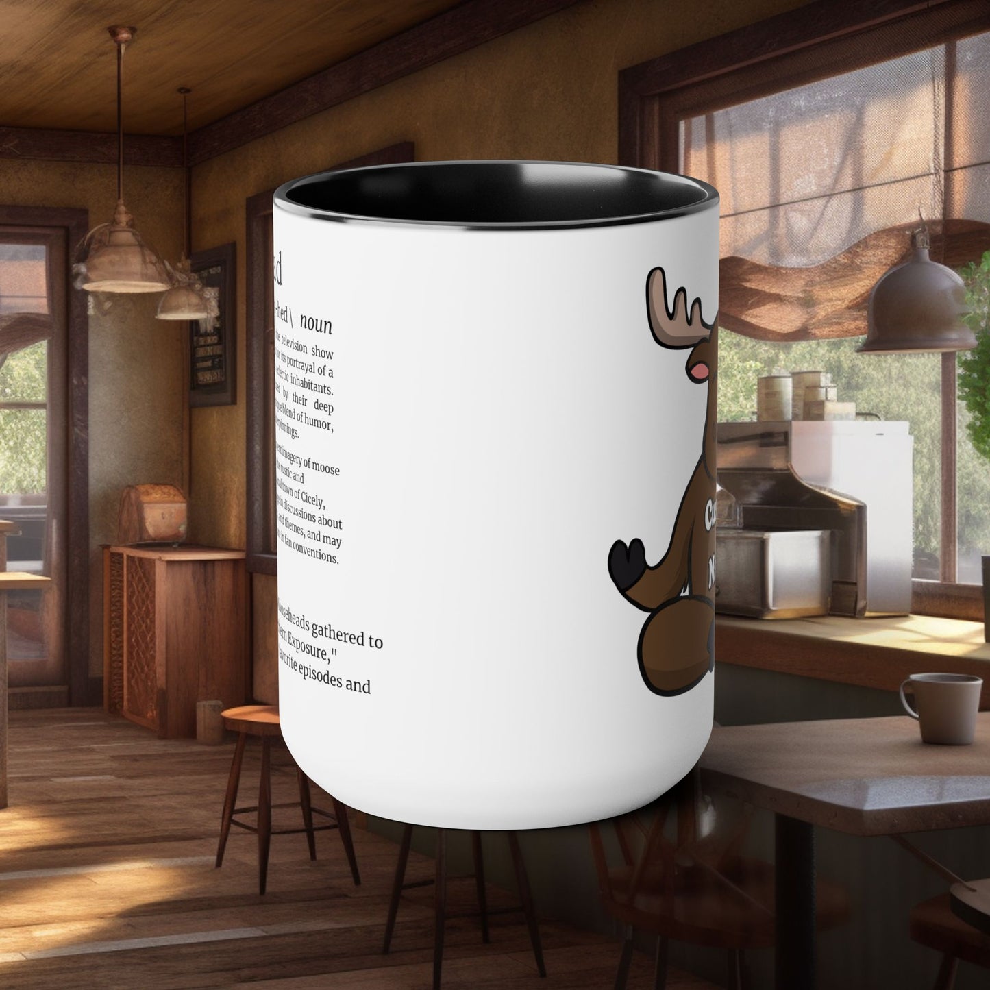 Personalized Moosehead Mug - Northern Exposure Custom Name Coffee Mug - 15oz