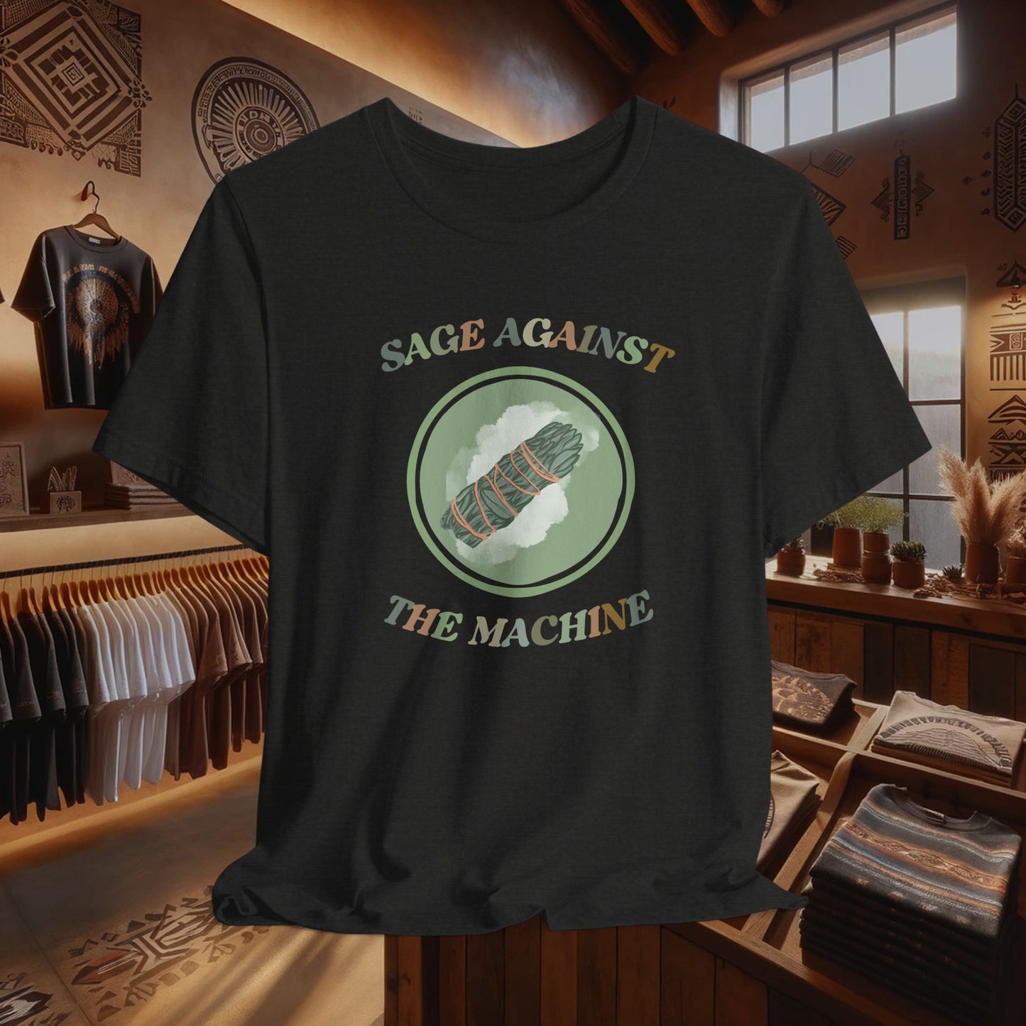Sage Against The Machine T-Shirt - Native American Smudging Ritual & Spiritual Cleansing