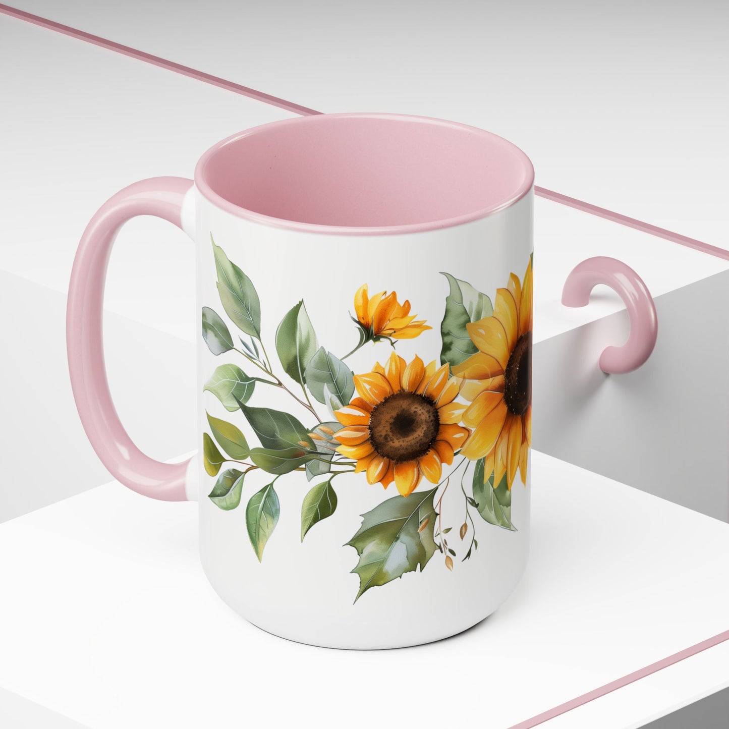 Hand-Painted style Sunflower Mug - Ceramic Coffee Cup with Sunflower Design | Gift for Nature Lovers