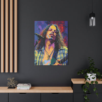 Chris Cornell Pop Art Wall Canvas - Vibrant Rock Icon Artwork for Music Lovers