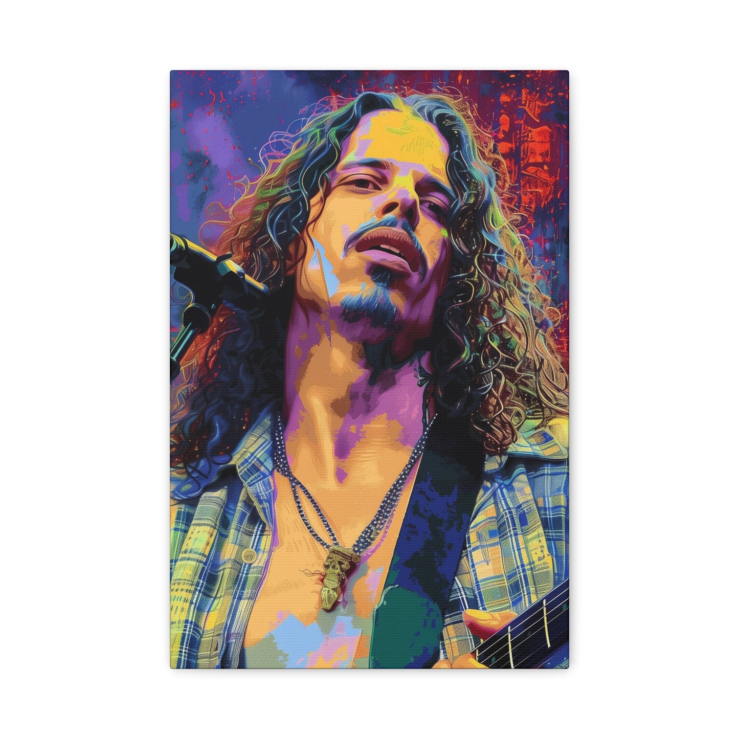 Chris Cornell Pop Art Wall Canvas - Vibrant Rock Icon Artwork for Music Lovers