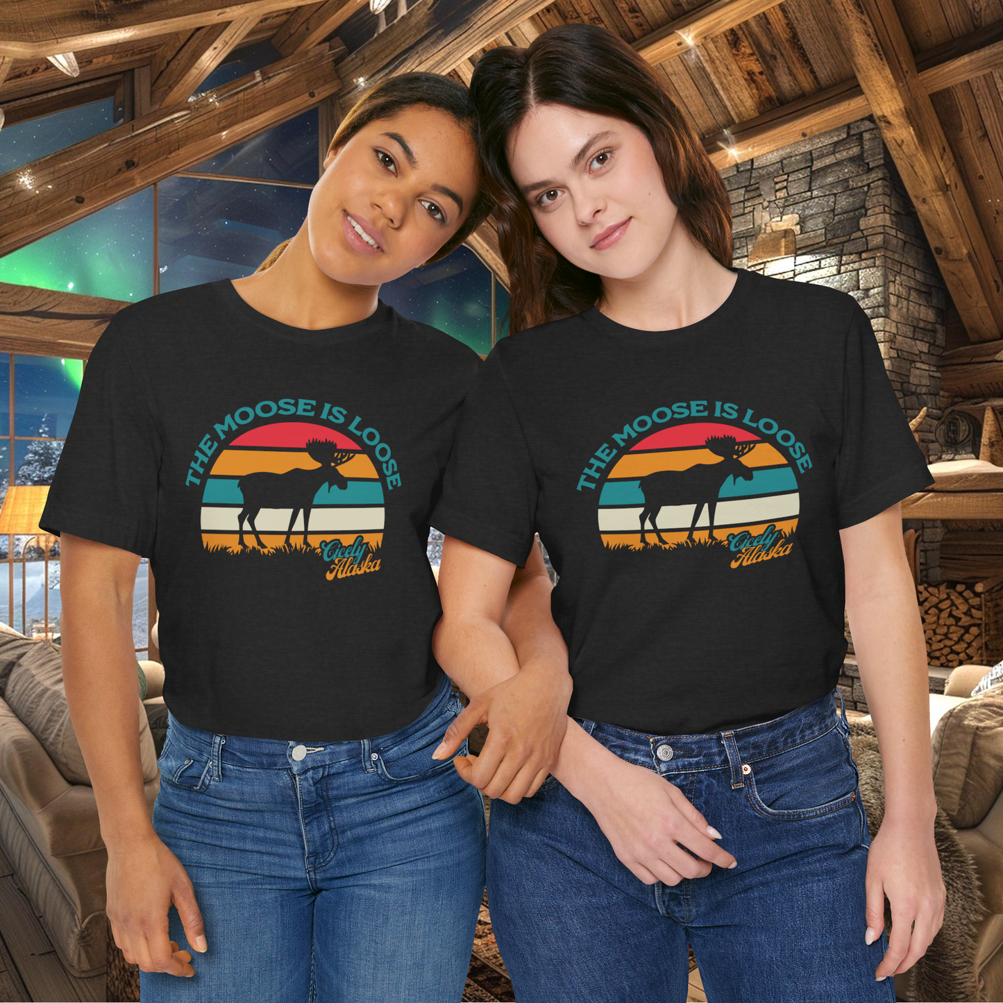 "The Moose is Loose" Cicely, Alaska -  Northern Exposure inspired T-shirt