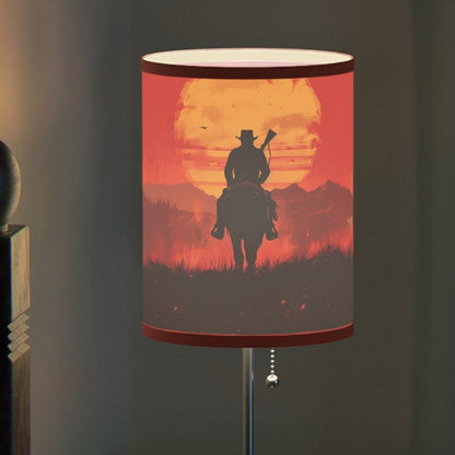 Red Dead Western Outlaw Inspired Sunset Lamp – Cowboy Adventure Lighting for Gamers & Western Enthusiasts