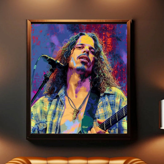 Chris Cornell Pop Art Wall Canvas - Vibrant Rock Icon Artwork for Music Lovers